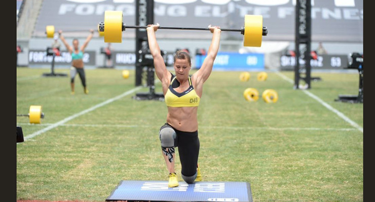 Annie Thorisdottir with Kinesio Tape
