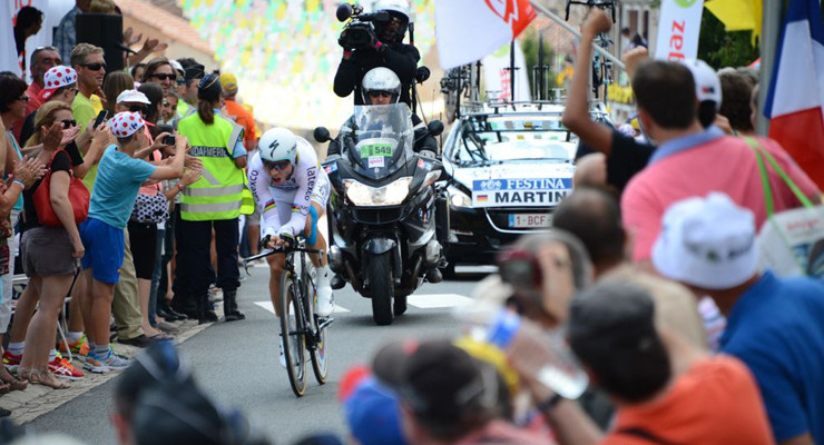 Tony Martin with Kinesio Tape Stage 20 Tour de France